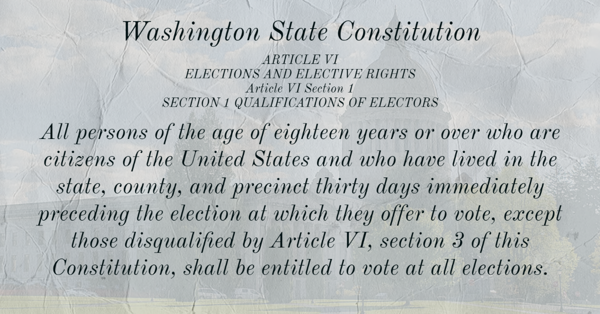 Washington Constitution on voting